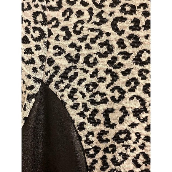 Guess Girls Dress Animal Print Long Sleeve Size 16 Vegan Leather Casual NEW - Picture 5 of 10